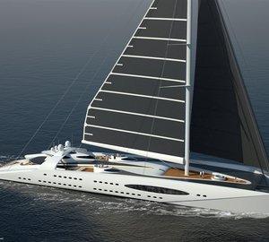 93.7m powersail yacht FUTURE FUSION concept by Edwin van der Mark of Vandermark and Harley O'Neil of SuperyachtME