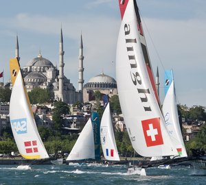 Extreme Sailing Series 2012: Act 3 - Roman Hagara and his Austrian Red Bull Sailing Team in pole position