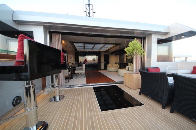 Bilgin 132 motor yacht M upper deck aft lounge Bilgin 132 motor yacht M upper deck aft lounge