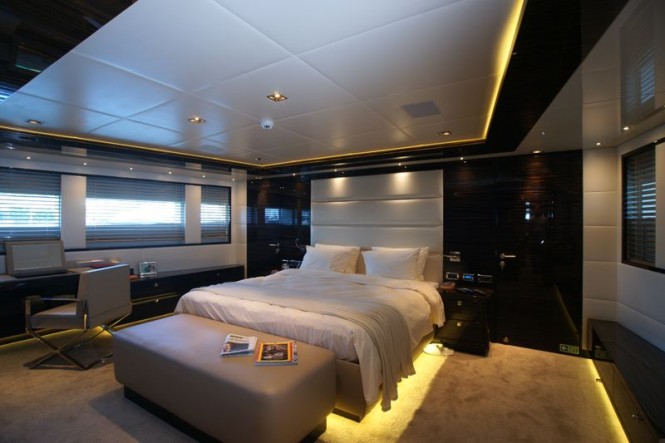 Bilgin 132 superyacht M main deck master cabin Bilgin 132 superyacht M main deck master cabin