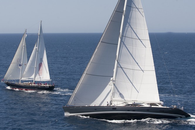 Charter yacht Ganesha competing in the Superyacht Cup Palma 2012 Credit: Claire Matches