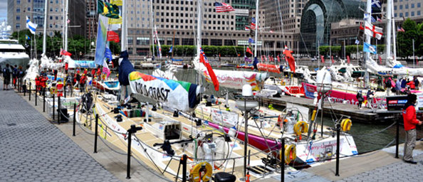 Clipper Round the World Yacht Race Fleet at Dennis Conner's North Cove