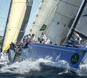 2012 Giraglia Rolex Cup: Luxury yacht Bronenosec continues despite challenging conditions