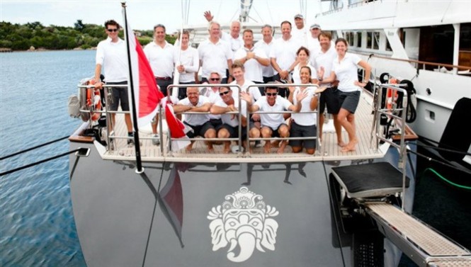 Dubois designed 39m Fitzroy charter yacht Ganesha and her crew