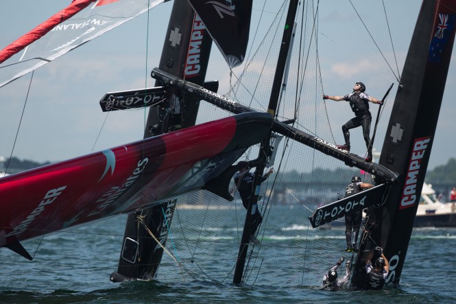 Fly Emirates capsized on Racing Day 1