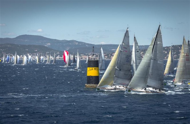 Group A fleet after the start of the offshore race, off St Tropez Credit RolexKurt Arrigo