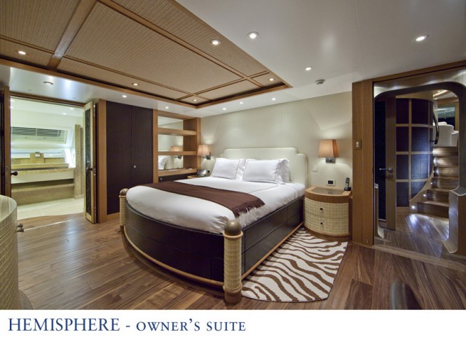 Hemisphere catamaran - Owner Suite - Image courtesy of Pendennis