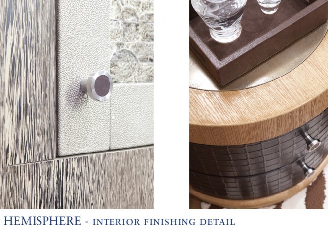 Hemisphere yacht - Interior Finishing Detail - Image courtesy of Pendennis Hemisphere yacht - Interior Finishing Detail - Image courtesy of Pendennis