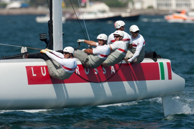Luna Rossa competing on Racing Day 1