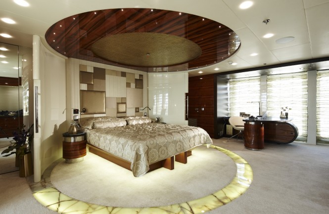 Luxurious cabins aboard superyacht E&E