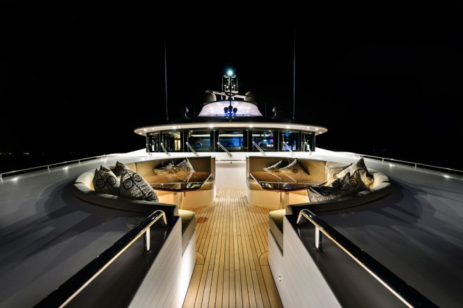 Luxurious exterior aboard Zenith superyacht
