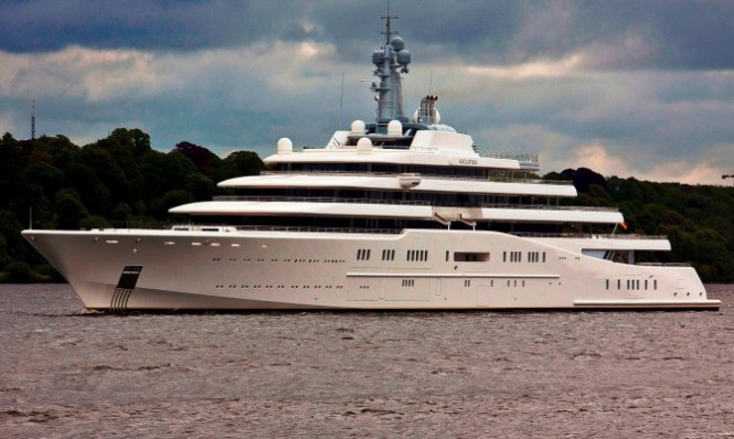 Luxury Mega Yacht Eclipse - soon to be replaced by Mega Yacht Project Azzam as the largest luxury yacht in the world