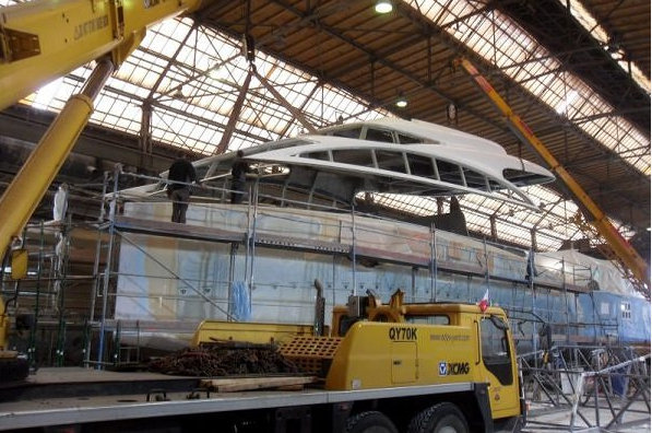 Luxury catamaran yacht Sunreef 82 DD under construction at Sunreef Yachts