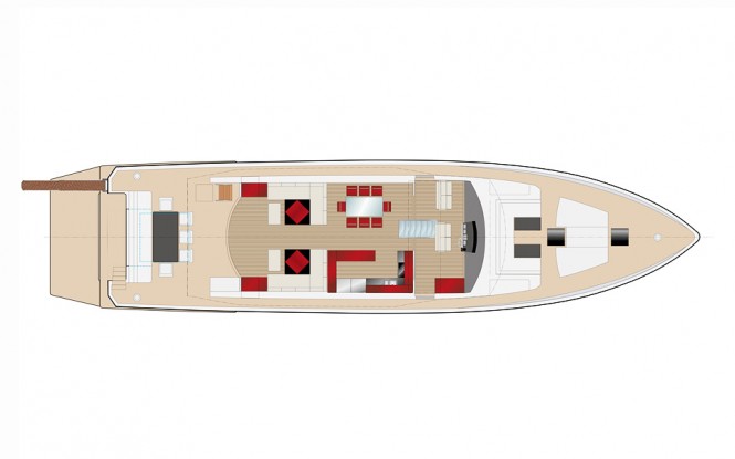 Luxury yacht Delta 80 IPS Main Deck
