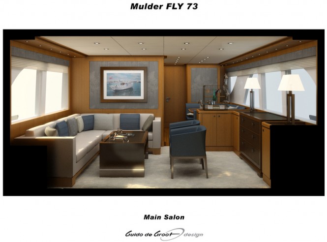 Luxury yacht Mulder 73 Flybridge Main Salon