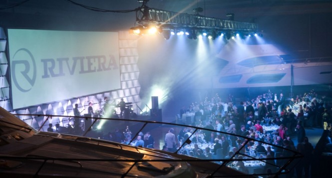 Riviera's final fitout factory building was transformed into a ballroom for the Gala Dinner