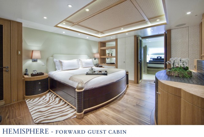 Sailing catamaran Hemisphere - Forward Guest Cabin - Image courtesy of Pendennis