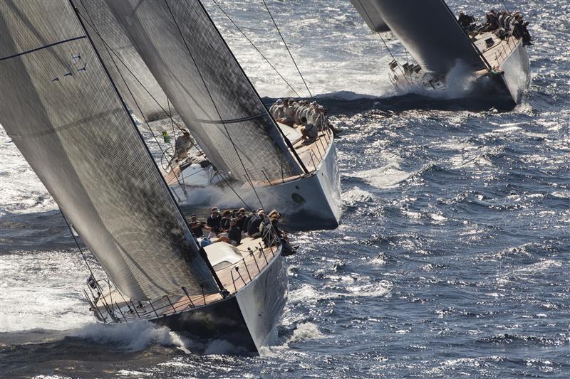 Sailing yacht Magic Carpet 2 leading the fleet Photo by Rolex/Carlo