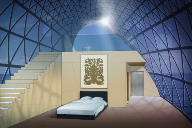 Sapphire megayacht Owner's Hut