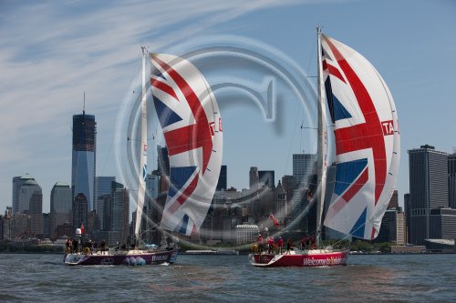 The Clipper Round the World Yacht Race flotilla in New York Credit Abner KingmanonEdition