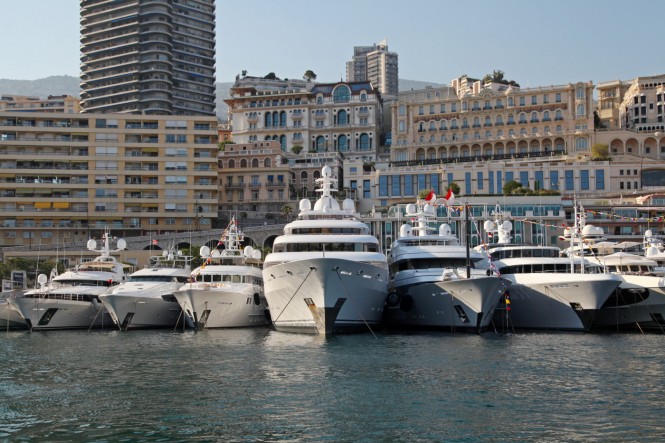 The Rendezvous in Monaco 2012 with 10 amazing superyachts on display Credit Thierry Ameller