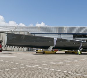 The first 100ft WallyCento class sailing yacht HAMILTON launched today