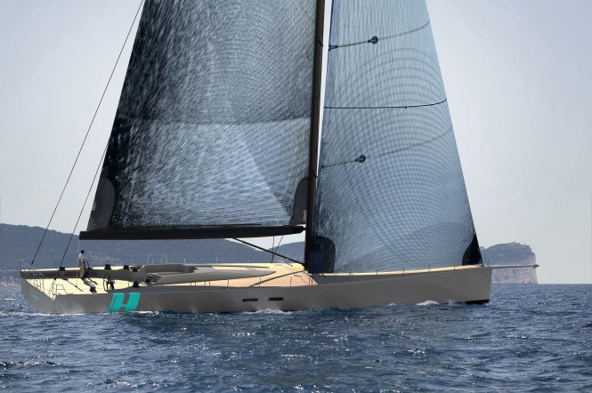 WallyCento sailing yacht Hamilton with exterior styling and interior by Design Unlimited