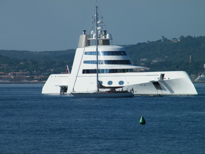 119m B+V yacht A in France - St Tropez photographed by David Z Hart