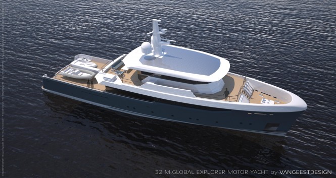 32M Global Explorer superyacht concept by Van Geest Design
