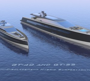 New 40m motor yacht GT-40 H and 55m superyacht GT-55 H by Imaginocean Yacht Design