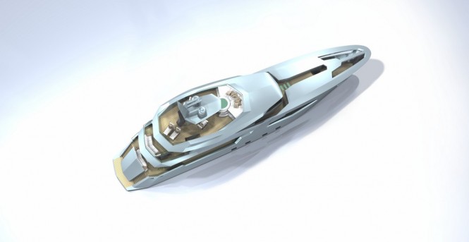 44m luxury yacht SCORPIO - view from above