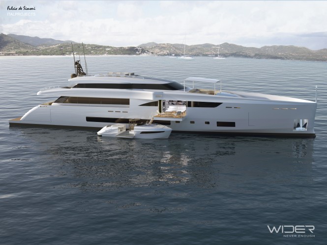 45m luxury motor yacht Wider 150 with a 33' Wider yacht tender