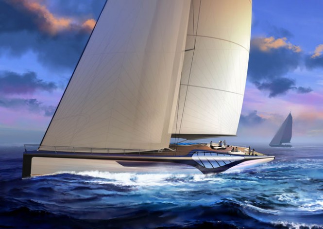 46m sailing yacht EXO concept by Claydon Reeves and Dykstra Naval Architects