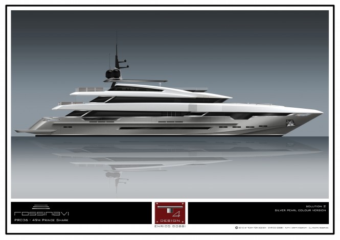 49m motor yacht PRINCE SHARK (hull FR028) by Rossinavi