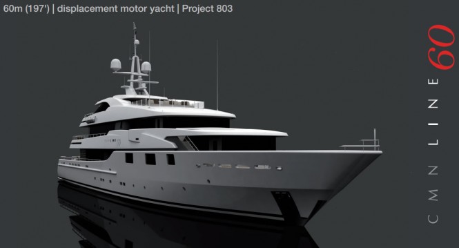 60m motor yacht Project 803 by CMN Yachts