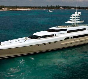 77m luxury yacht SMERALDA by Hanseatic Marine visits the Mediterranean