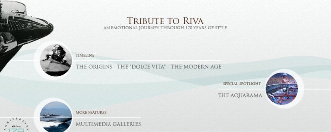 A new website by Riva Yachts celebrating its 170th anniversary