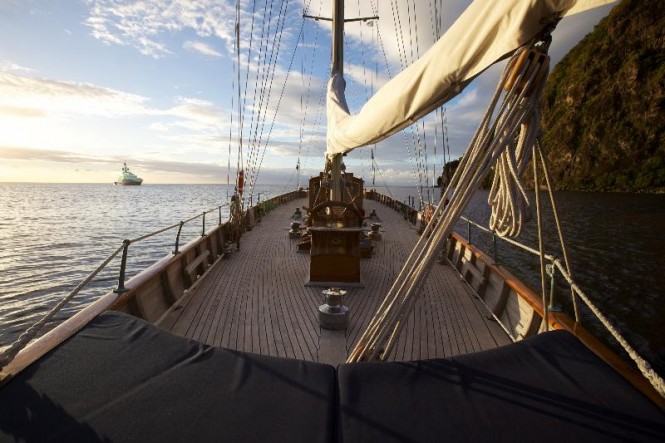 Aboard luxury yacht Sincerity