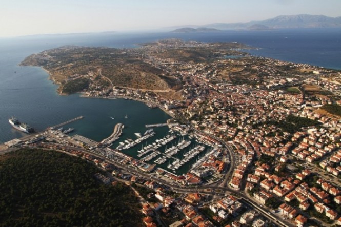 Aerial view of Cesme Marina
