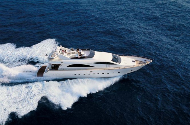 Amer 86 Superyacht running