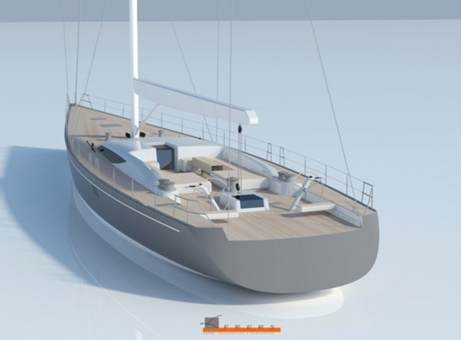 Baltic 107 Custom superyacht - rear view