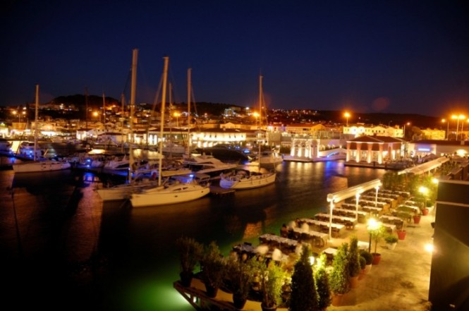 Cesme Marina by night