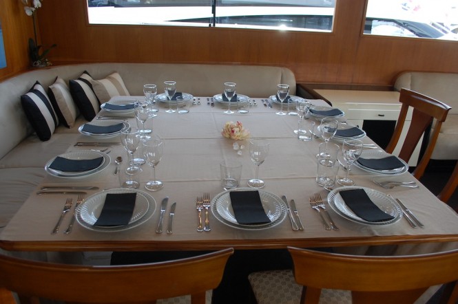 Charter Yacht Lady Tatiana of London - Dining