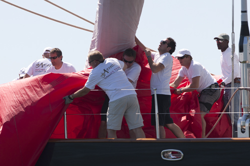 Crew aboard Athos superyacht Photo Credit: Claire Matches