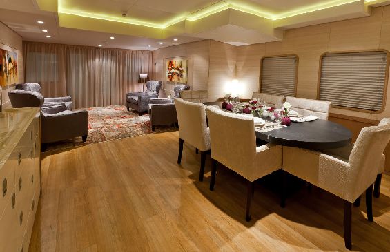 Ice Class charter yacht LARS - Dining