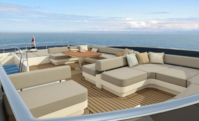 Luxurious exterior aboard the 22.2m motor yacht P1026