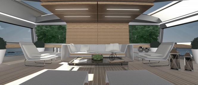 Luxury yacht Discovery - Veranda