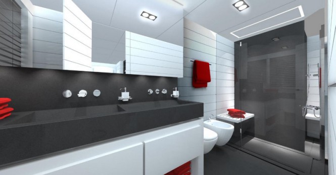 Luxury yacht Mangusta 110 - Bathroom