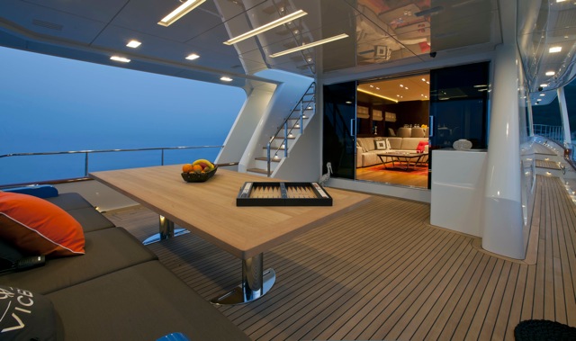 Luxury yacht Moni Aft Deck Luxury yacht Moni Aft Deck