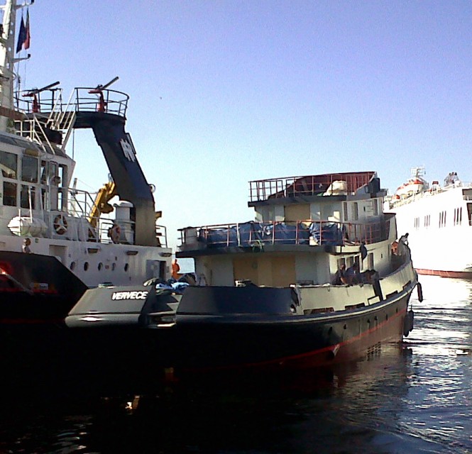 Luxury yacht Vervece in sea